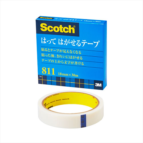 まとめ得 【10個セット】 3M Scotch スコッチ はってはがせるテープ 18mm×30m 3M 811 3 18X10 x [4個] /l :l3 4589453069100 m:WEB TWOHAN in