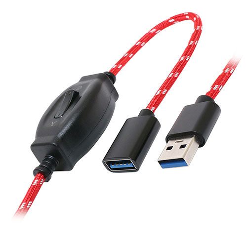 まとめ得 【5個セット】 MCO ON OFFスイッチ付USB延長ケーブル 0.5m USB-EXS35/RDX5 x [4個] /l