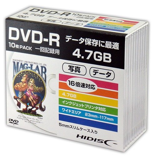 まとめ得 【10P×5セット】 HIDISC DVD-R データ用5mmスリムケース HDDR47JNP10SCX5 x [4個] /l