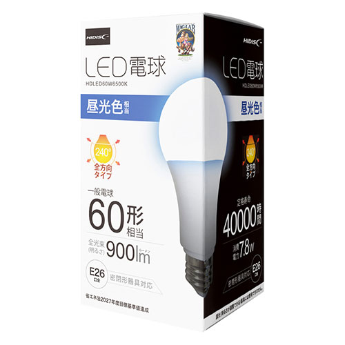 まとめ得 【10個セット】 HIDISC LED電球(一般電球60形相当) 昼光色 HDLED60W6500KX10 x [4個] /l :l3 4589453094676 m:WEB TWOHAN in