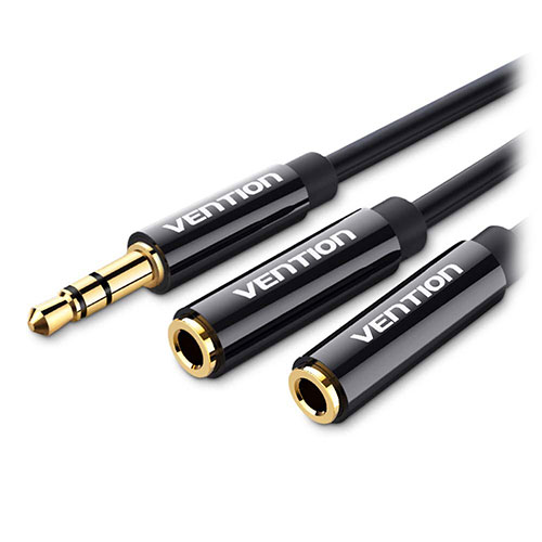 まとめ得 【10個セット】 VENTION 3.5mm Male to 2×3.5mm Female Stereo Splitterケーブル 0.3m Black ABS Type BB 5114X10 x [4個] /l :l3 4589453098780 m:WEB TWOHAN in