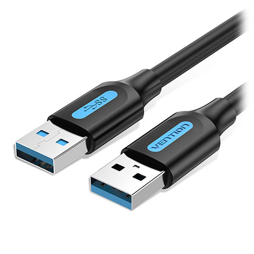 まとめ得 【10個セット】 VENTION USB 3.0 A Male to A Male ケーブル 1m Black PVC Type CO-7385X10 x [4個] /l