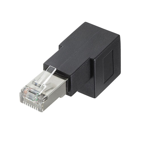 まとめ得 【5個セット】 サンワサプライ RJ-45L型変換アダプタ(下出し カテゴリ6A STP) ADT-RJ6A-LDX5 x [3個] /l