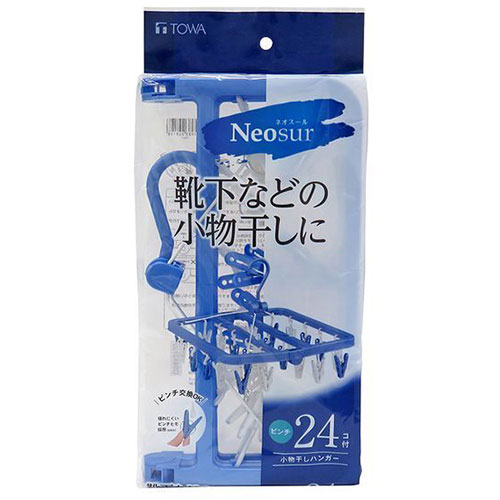 まとめ得 【5セット】 東和産業 NSR 小物干しハンガー24P ブルー 24819X5 x [3個] /l