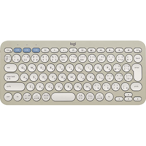 まとめ得 ロジクール PEBBLE KEYS 2 K380S Bluetoothキーボード グレージュ K380sGY x [4個] /l | 