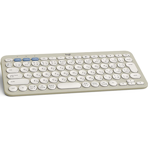 まとめ得 ロジクール PEBBLE KEYS 2 K380S Bluetoothキーボード グレージュ K380sGY x [4個] /l |  | 01
