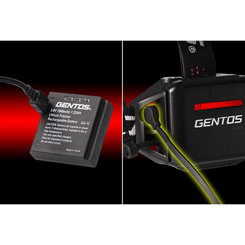 ネットお得セール まとめ得 GENTOS ハイエンドモデル Gシリーズ センサー搭載充電式ヘッドライト GH-109RG x [3個] /l