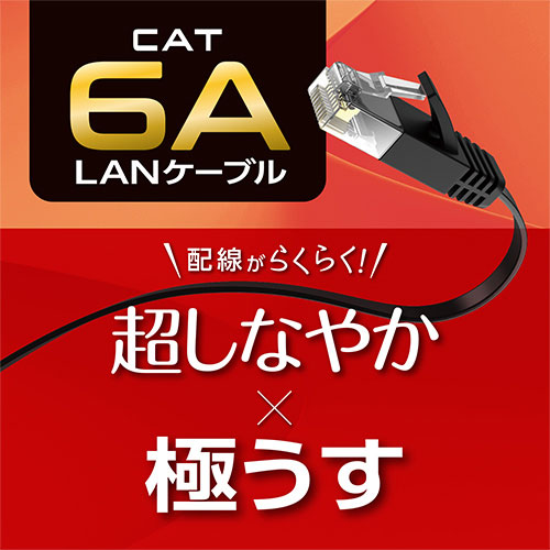 大特価品 まとめ得 MCO CAT.6A LANケーブル フラット ホワイト 15m C6A-F15WH x [4個] /l