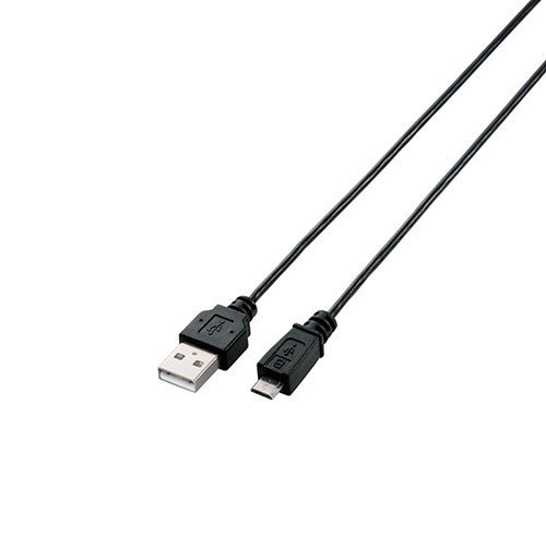 まとめ得 エレコム USB2.0ケーブル/A-microBタイプ/スリム/1m/ブラック U2C-AMBX10BK x [3個] /l
