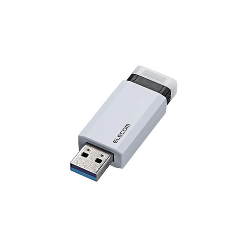 まとめ得 エレコム USBメモリー/USB3.1(Gen1)対応/ノック式/オートリターン機能付/32GB/ホワイト MF-PKU3032GWH x [4個] /l