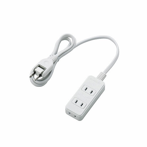 まとめ得 エレコム　電源タップ 1m 2ピン 3個口 ホワイト T-S02-2310WH x [5個] /l