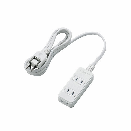 まとめ得 エレコム　ほこりシャッター付き電源タップ 2m 2ピン 3個口 ホワイト T-ST02-22320WH x [4個] /l