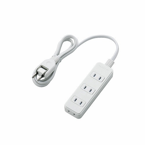 まとめ得 エレコム　ほこりシャッター付き電源タップ 1m 2ピン 4個口 ホワイト T-ST02-22410WH x [4個] /l