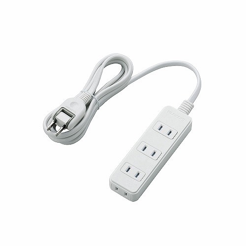 まとめ得 エレコム　ほこりシャッター付き電源タップ 2m 2ピン 4個口 ホワイト T-ST02-22420WH x [4個] /l