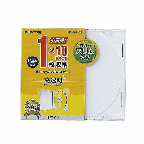 ޤȤ 쥳ࡡBlu-ray/DVD/CD(/PS/1Ǽ) 10 ۥ磻 CCD-JSCS10WH x [4] /l