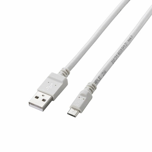 まとめ得 エレコム 2A対応microUSBケーブル 0.8m ホワイト MPA-AMB2U08WH x [5個] /l