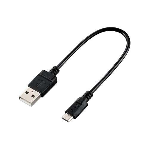 まとめ得 エレコム microUSBケーブル/USB2.0/エコパッケージ/0.15m/ブラック U2C-JAMB015BK x [5個] /l