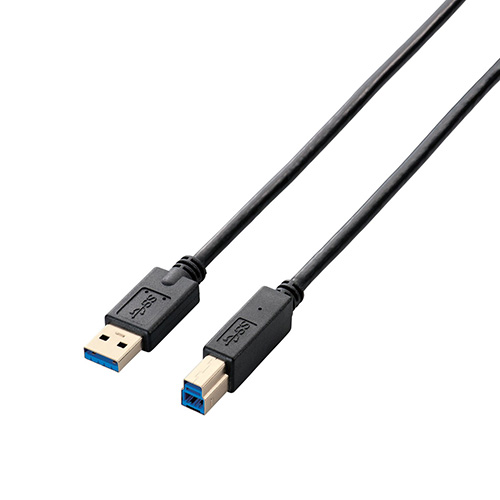 まとめ得 エレコム USB3.0ケーブル/A-Bタイプ/スタンダード/0.5m/ブラック USB3-AB05BK x [4個] /l