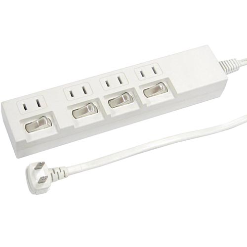 Yahoo! Yahoo!ショッピング(ヤフー ショッピング)まとめ得 YAZAWA 個別スイッチ付節電タップ ホワイト Y02442WH x [3個] /l