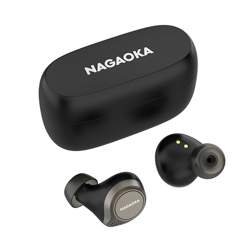 まとめ得 NAGAOKA Bluetooth5.0対応 オートペアリング機能搭載 長時間連続再生完全ワイヤレスイヤホン ブラック BT824BK x [4個] /l｜web-twohan3