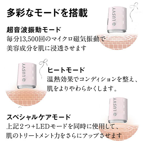 まとめ得 NAGAOKA 小型軽量で持ち運びしやすい超音波式目元ケア LUSVY EYE CARE パステルピンク LEYEC1000PPK x [4個] /l |  | 04