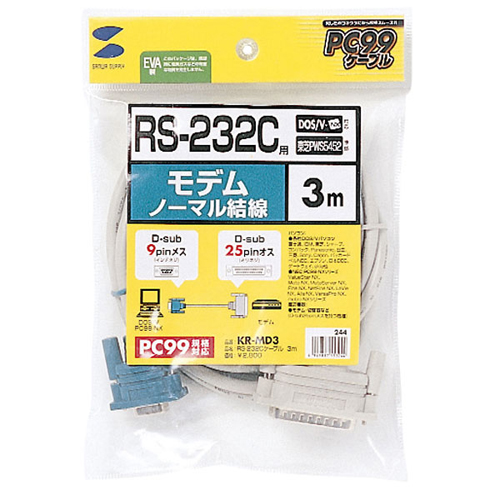 まとめ得 サンワサプライ RS-232Cケーブル(TA・モデム用・3m) KR-MD3 x [4個] /l