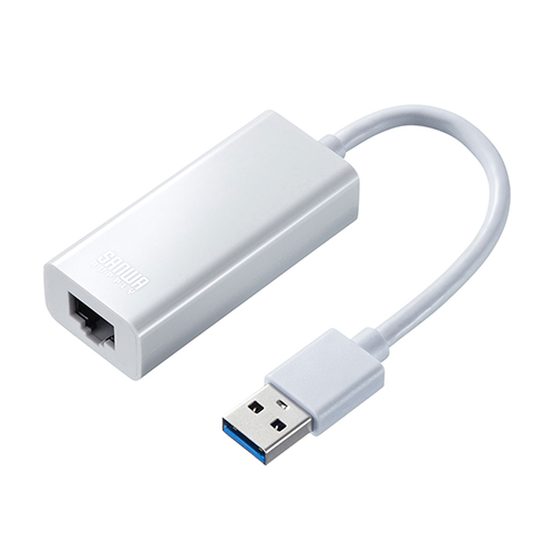 まとめ得 サンワサプライ USB3.2-LAN変換アダプタ(ホワイト) USB-CVLAN1WN x [4個] /l