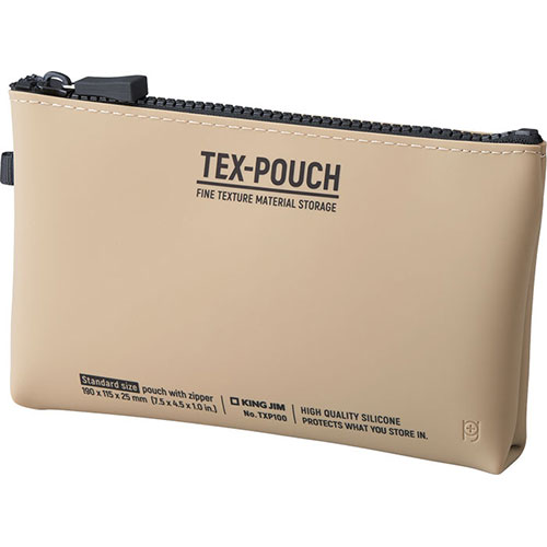 Yahoo! Yahoo!ショッピング(ヤフー ショッピング)まとめ得 KING JIM キングジム TEX-POUCH ベージュ KJ-TXP100-BA x [4個] /l