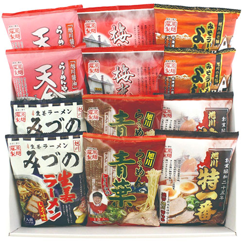 まとめ得 藤原製麺 旭川繁盛店ラーメンギフト12食 FUJI08432 x [4個] /l | 