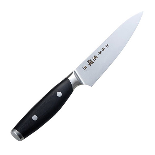 まとめ得 関藤平 黒耀ダマスカスペティナイフ 刃渡12cm コバルト合金鋼 K50804428 x [4個] /l | 