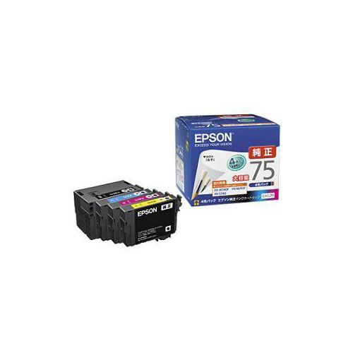 まとめ得 EPSON 純正インクカートリッジ(4色セット・大容量) IC4CL75 x [3個] /l :l3 4988617165670:WEB TWOHAN in