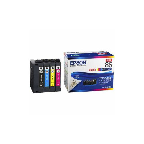 まとめ得 EPSON 純正 インクパック 4色パック 大容量タイプ IC4CL86 x [4個] /l :l3 4988617285477 m:WEB TWOHAN in