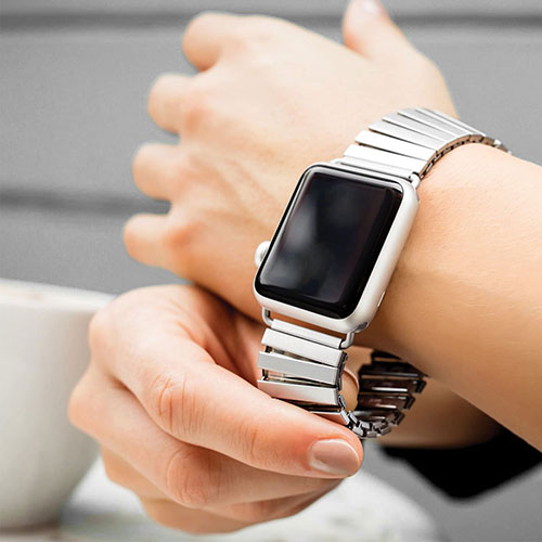 まとめ得 TF7 メタルストレッチバンド for Apple Watch 41/40/38mm Sサイズ シルバー TF21SV40S x [4個] /l |  | 04