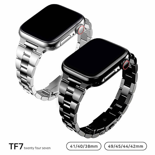 まとめ得 TF7 イージーアジャスト メタルバンド for Apple Watch 49/45/44/42mm シルバー TF72737 x [2個] /l |  | 02