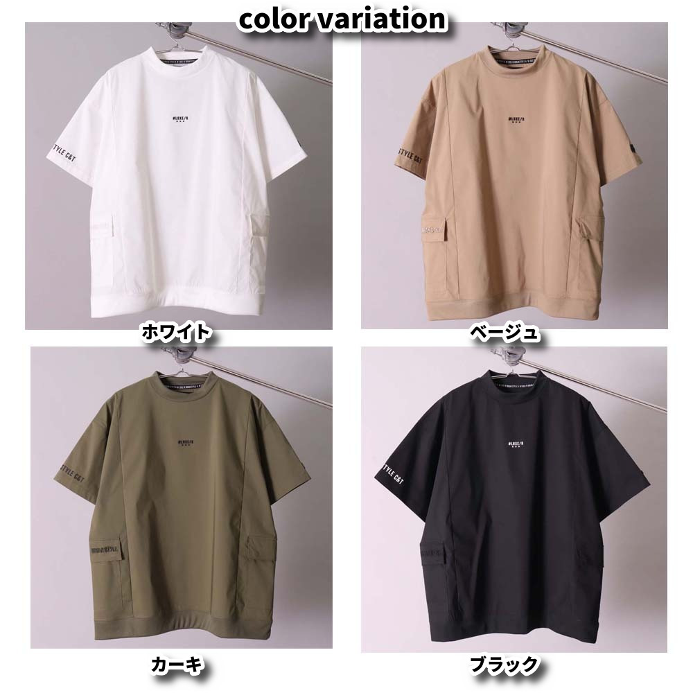 ラッセルノ Tシャツ ゴルフウェア 半袖 ホワイト バックロゴ
