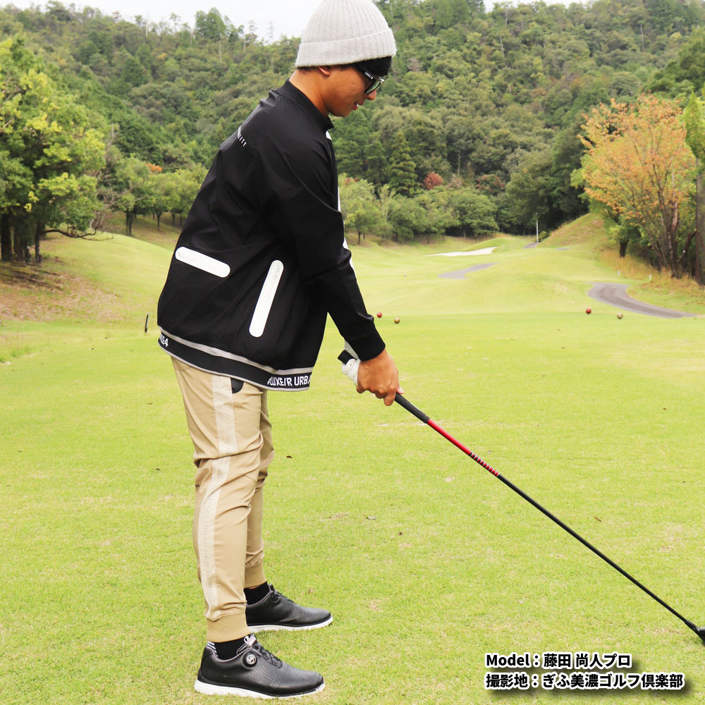 ゴルフウェア メンズ レディース 長袖Tシャツ ラグラン 切り替え ラグジュゴルフ LUXE/R  GOLF モックネック 撥水加工 ストレッチ ロンT ゆったりサイズ LUXE/R ゴルフウェア メンズ レディース 長袖Tシャツ バック