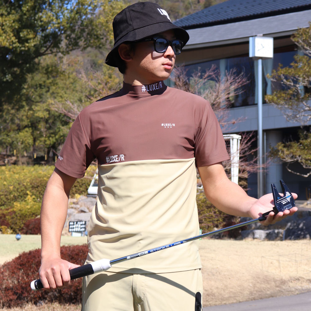 LUXE/RGOLF ストレッチシルキー ミニモック 46142KHXL トレーナー スウェット (RM)「LUXE/R GOLF」ストレッチ ブロード バイ