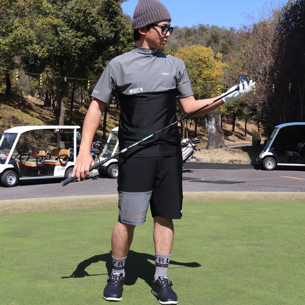 LUXE/RGOLF ストレッチシルキー ミニモック 46142KHXL LUXE/R（ラグジュ） LUXE/R GOLF ゴルフ Tシャツ モックネック メンズ