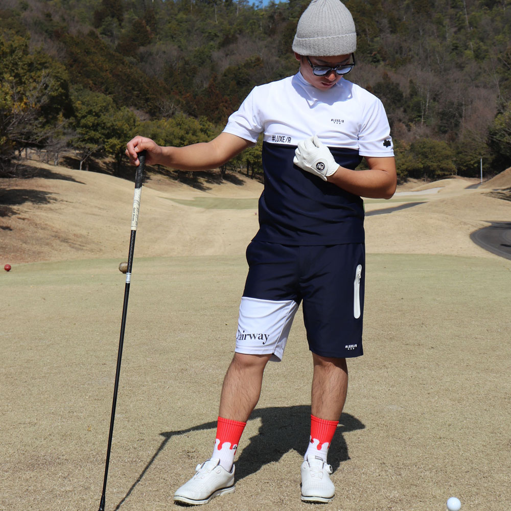LUXE/R（ラグジュ） LUXE/R GOLF ゴルフ Tシャツ モックネック メンズ