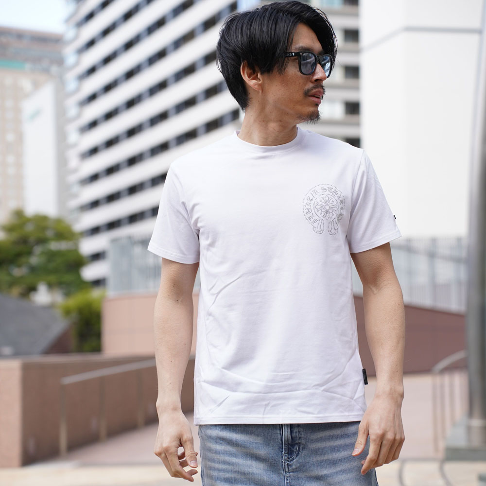 LUXE/R ラグジュ スポーツ Tシャツ 半袖 メンズ レディース 男女兼用 クロス ロゴ 十字架 クルーネック M L XL 2025夏 LUXE/R ラグジュ スポーツ Tシャツ 半袖 メンズ レディース 男女