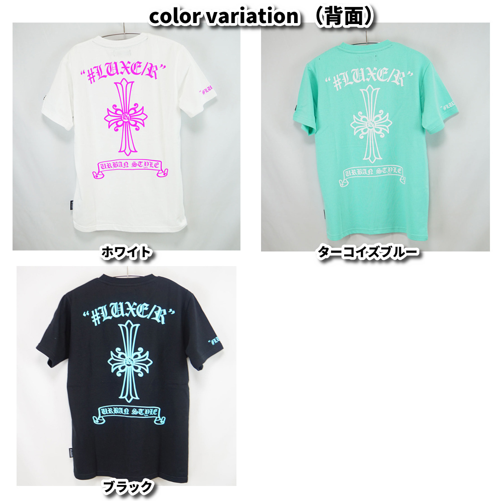 LUXE/R ラグジュ スポーツ Tシャツ 半袖 メンズ レディース 男女兼用 クロス ロゴ 十字架 クルーネック M L XL 2025夏 LUXE/R ラグジュ スポーツ Tシャツ 半袖 メンズ レディース 男女