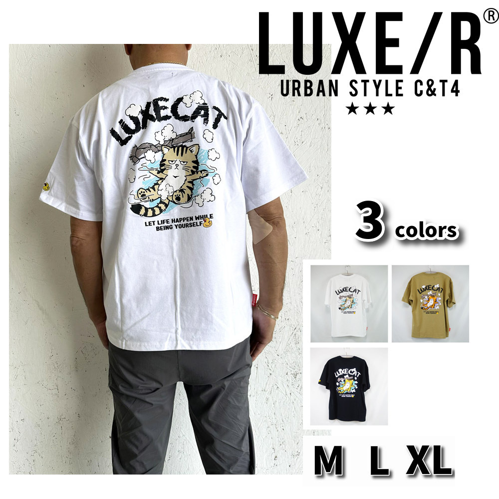 LUXE/R（ラグジュ） Tシャツ 半袖 メンズ レディース 男女兼用 ネコ