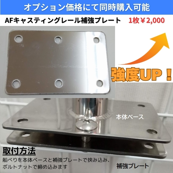 AFボート×リガーマリン AFサイドキャストレール1800×250mm 1本 ステンレス製 キャスティングレール ボートレール :  side-1800-250-1hon : AFボート・カヤック・ボート用品 - 通販 - Yahoo!ショッピング