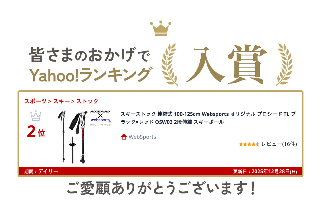 KIZAKI（キザキ） スキーストック 伸縮式 100-125cm Websports