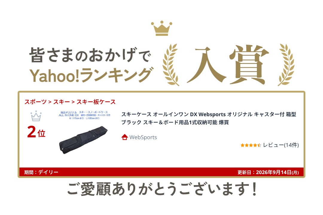 スキーケース オールインワン DX Websports オリジナル キャスター付