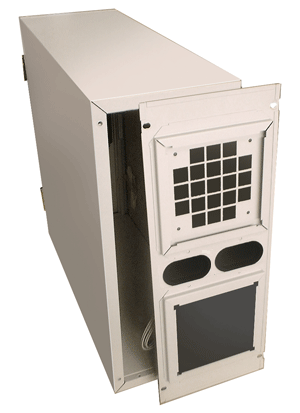 Tidy Box CPU 3UW ライトグレー PCケース ホコリ 排熱 フィルター ファン 埃 盗難防止 鍵付き パソコン本体 サーバー 19インチ ゲーミングPC 【ポール】