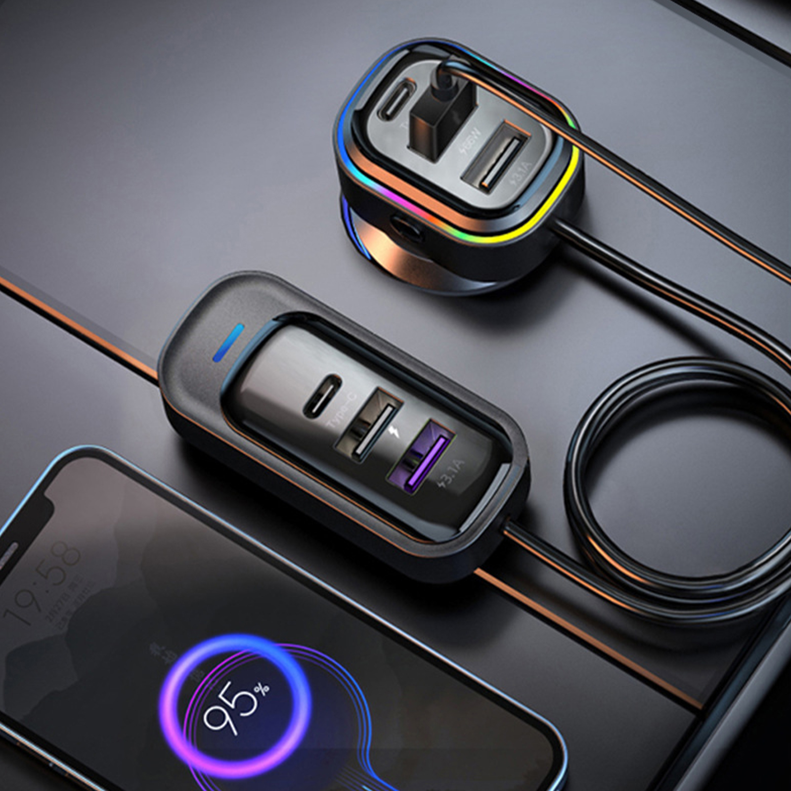 日産 リーフ シガーソケット usb 増設 車載 充電器 カーチャージャー