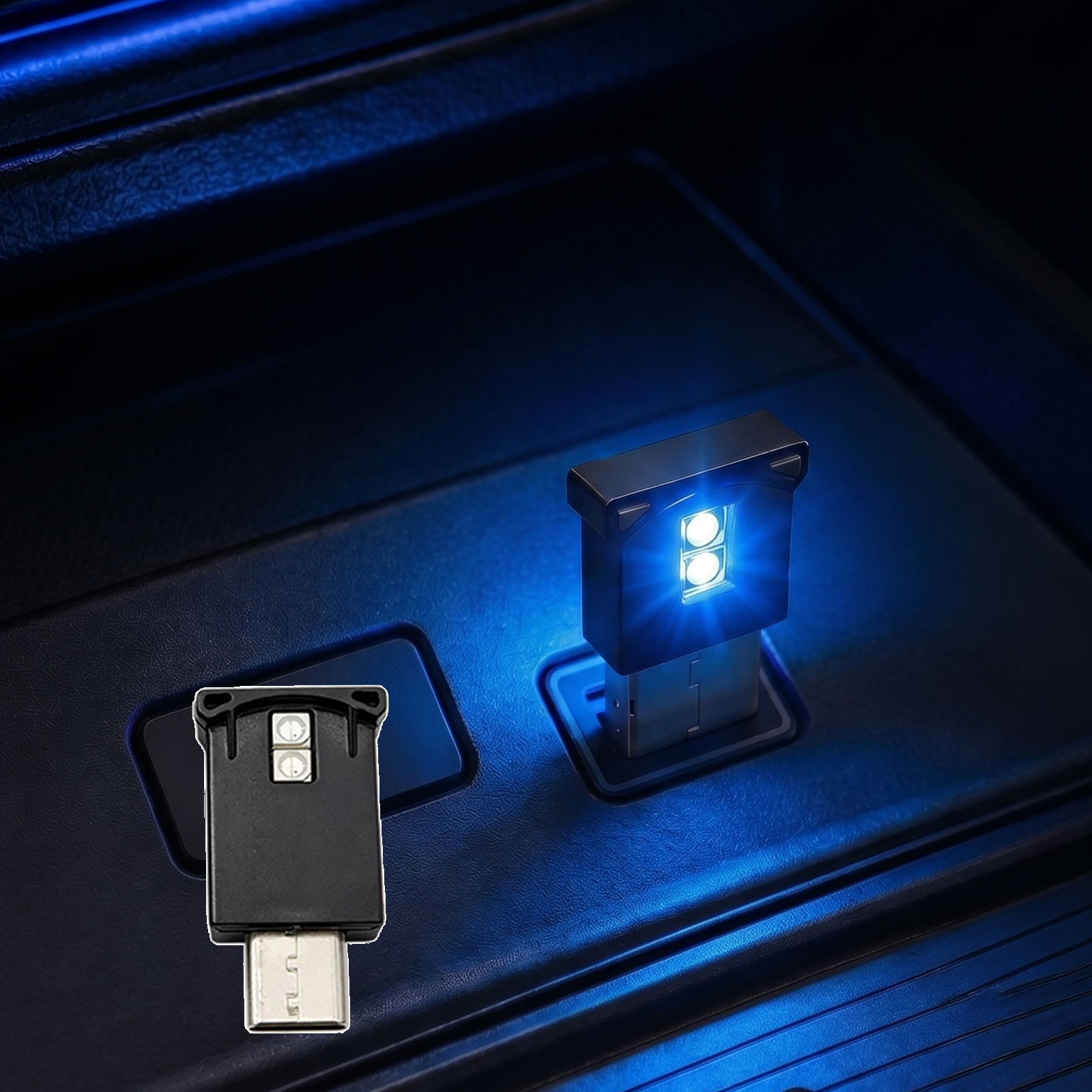 スバル プレオプラス USB Type-C LEDライト 車用 イルミライト 雰囲気ランプ ルームランプ車内照明 RGB 高輝度 軽量 小型 8色切替 調光機能搭載 2個セット WeCar |  | 02