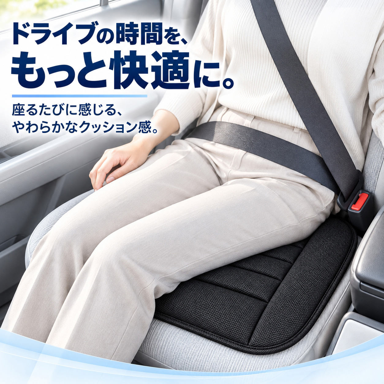 スバル プレオプラス 互換性 カーシートクッション 車用 座布団 低反発 通気性 ストッパー 丸洗い 運転席 助手席 後部座席 長距離 WeCar |  | 07