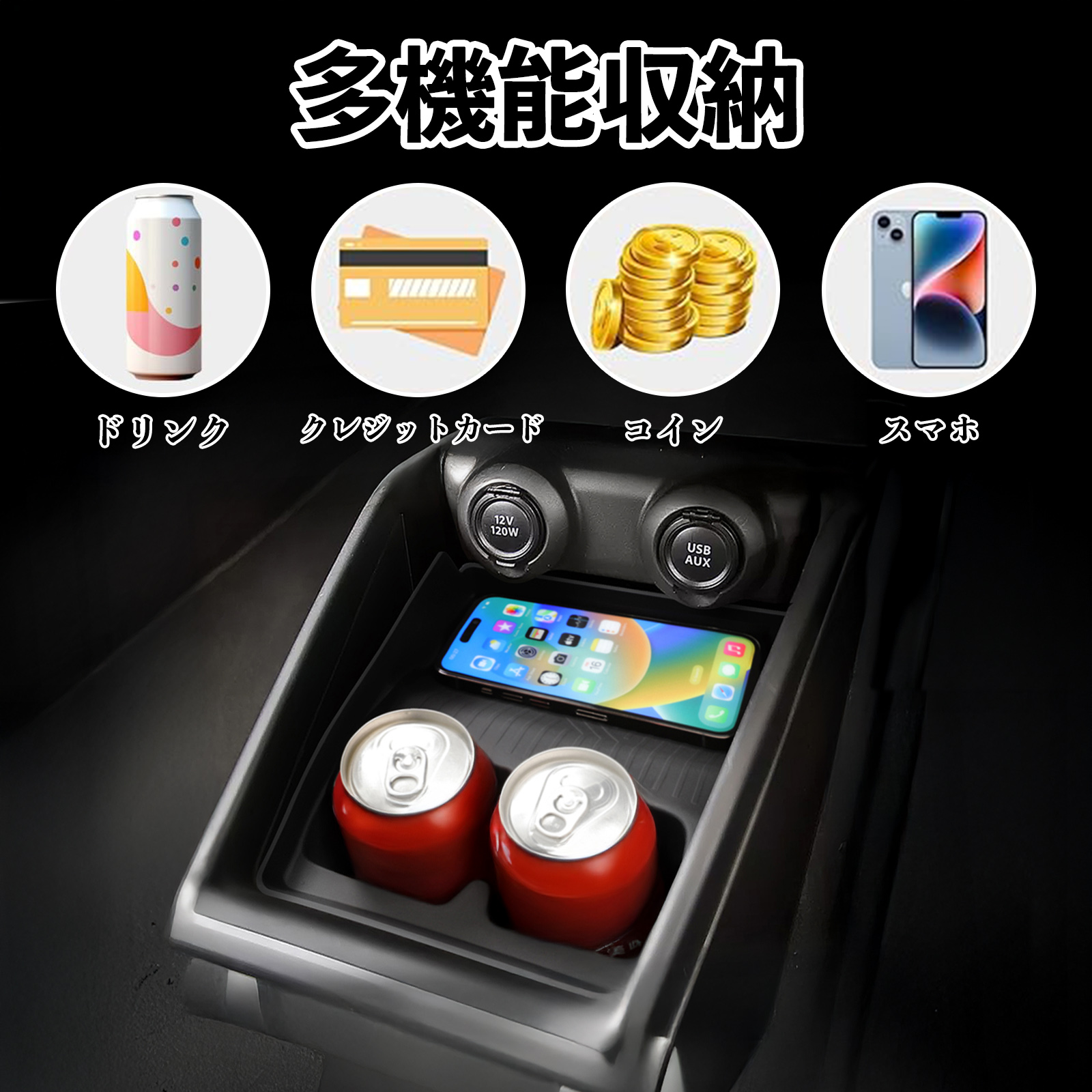 スイフト スポーツ ZC系 ZD系 ZC33S ZC83S ZC13S ZC53S ZD53S ZD83S センターコンソール カップホルダー 滑り止めマット シリコン WeCar 関連画像4